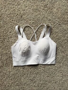 lululemon athletica white strappy sports bra